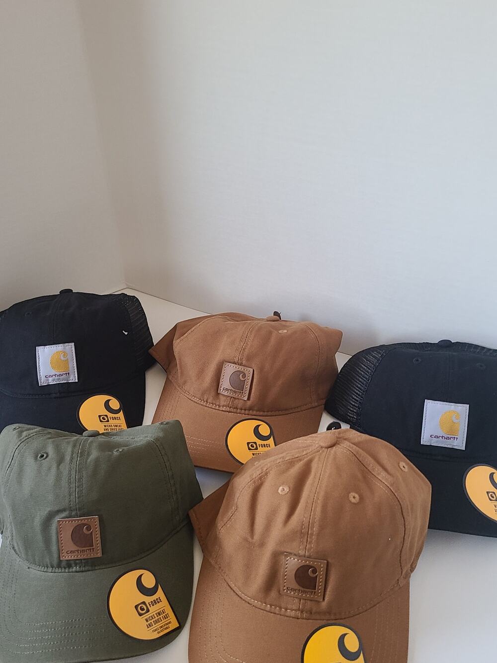 Carhartt Force Adjustable Hats – Black, Brown & Green – New With Tags UNISEX